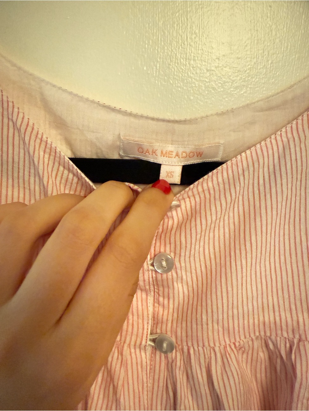 Pink pinstriped Oak Meadow dress - Picture 4 of 4